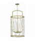Nest 4 Light Ceiling Pendant Chandelier Silver Leaf E27
