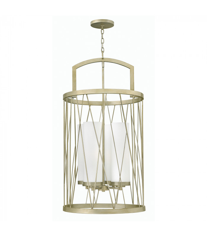 Nest 4 Light Ceiling Pendant Chandelier Silver Leaf E27