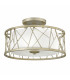 Nest 3 Light Semi Flush Ceiling Light Silver Leaf E27-1
