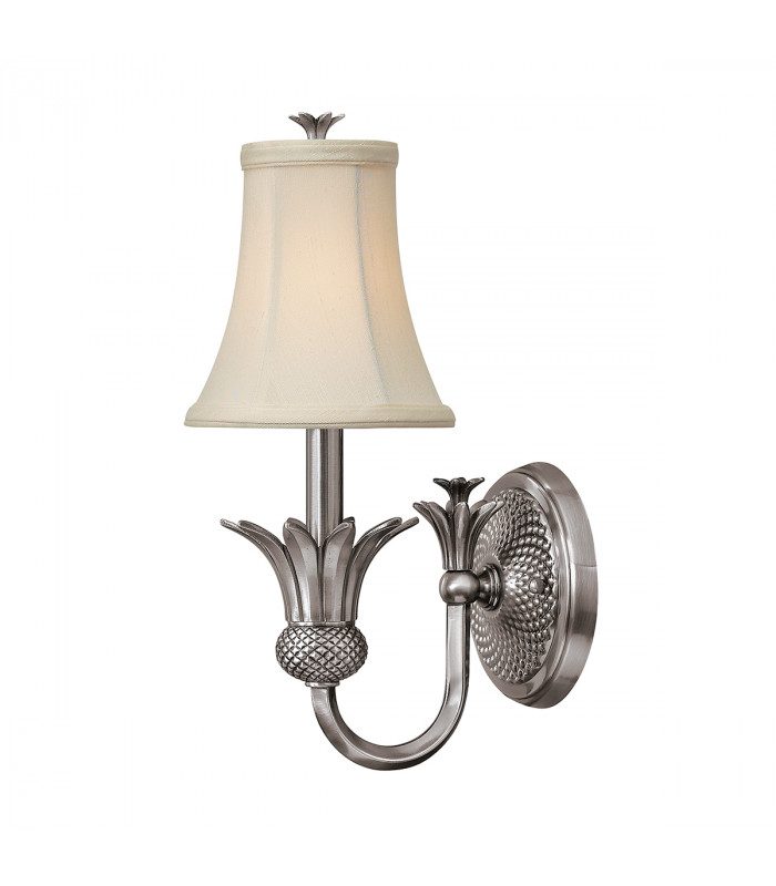 Plantation 1 Light Indoor Candle Wall Light Polished Antique Nickel E14-1