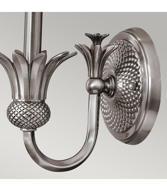 Plantation 1 Light Indoor Candle Wall Light Polished Antique Nickel E14-4