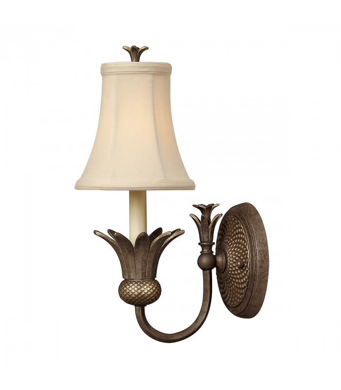 Plantation 1 Light Indoor Wall Light Pearl Bronze E14-1