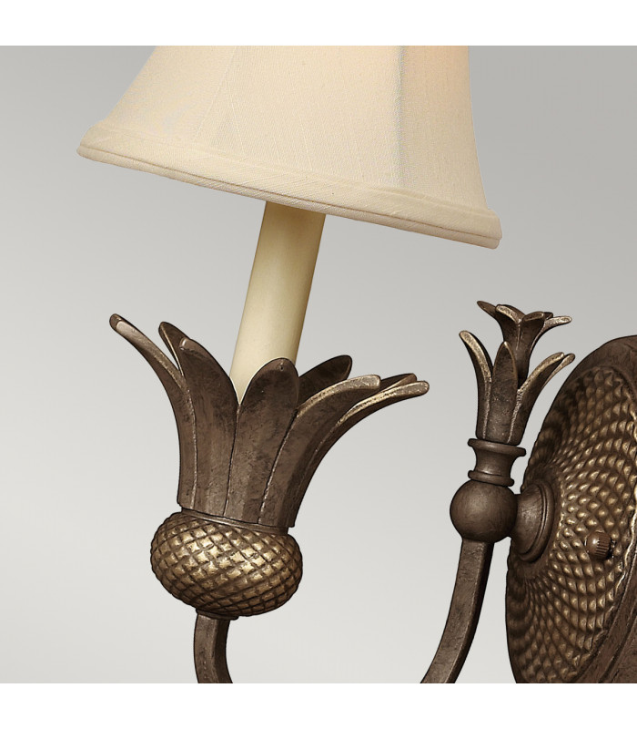 Plantation 1 Light Indoor Wall Light Pearl Bronze E14-3