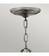 Plantation Multi Arm Chandelier 3 Light Polished Antique Nickel Finish E14-2