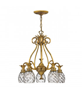Hinkley Plantation 5 Light Chandelier Burnished Brass-1