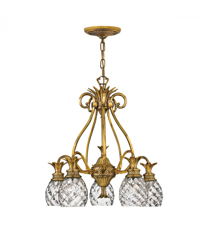 Hinkley Plantation 5 Light Chandelier Burnished Brass-1