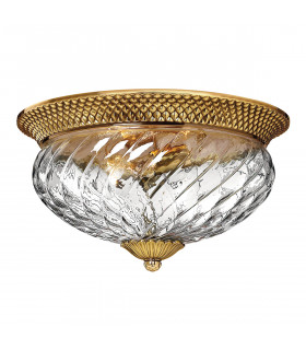 Hinkley Plantation 3 Light Flush Mount Burnished Brass-1