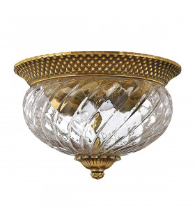 Hinkley Plantation 2 Light Flush Mount Burnished Brass-1