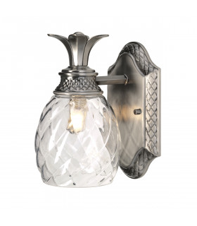 Plantation 1 Light Outdoor Dome Wall Light Polished Nickel IP44 G9-1
