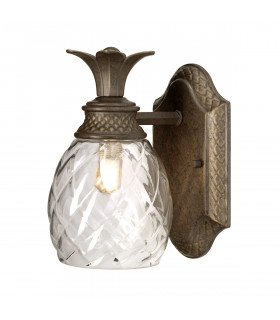 Plantation 1 Light Outdoor Dome Wall Light Pearl Bronze IP44 G9-1