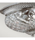 Plantation 3 Light Large Semi Flush Ceiling Light Polished Antique Nickel E27-3