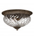 Plantation 3 Light Large Semi Flush Ceiling Light Pearl Bronze E27-1