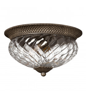 Plantation 3 Light Large Semi Flush Ceiling Light Pearl Bronze E27-1