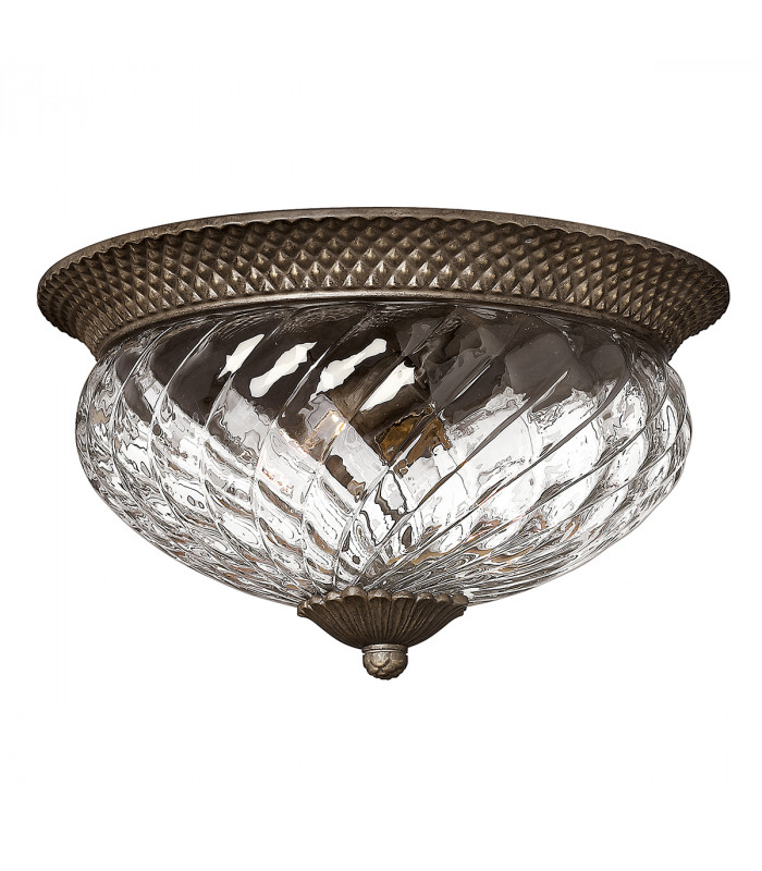 Plantation 3 Light Large Semi Flush Ceiling Light Pearl Bronze E27-1