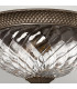 Plantation 3 Light Large Semi Flush Ceiling Light Pearl Bronze E27-3