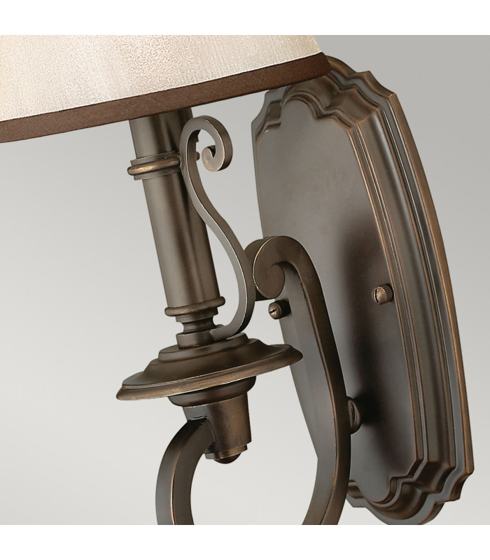 Plymouth 1 Light Indoor Wall Light Olde Bronze E14-2
