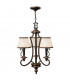 Plymouth Multi Arm Chandelier 3 Light Olde Bronze Finish E14-1