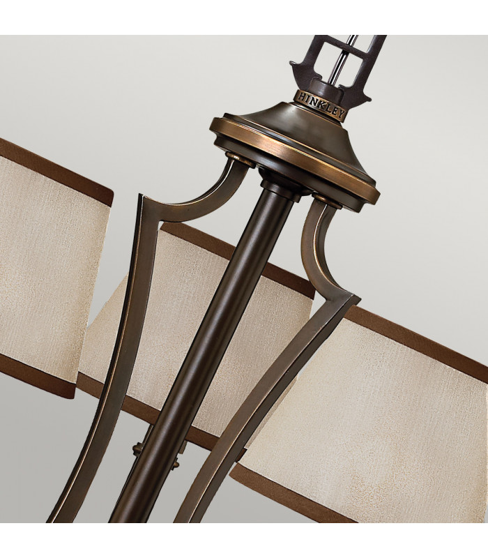 Plymouth Multi Arm Chandelier 3 Light Olde Bronze Finish E14-3