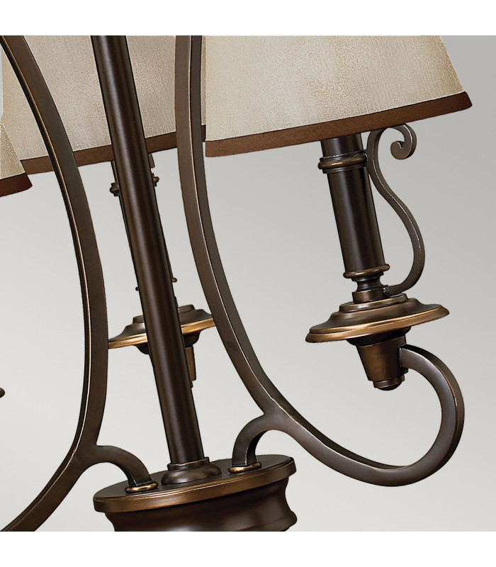 Plymouth Multi Arm Chandelier 3 Light Olde Bronze Finish E14-4