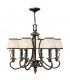 Plymouth 6 Light Multi Arm Chandelier Olde Bronze Finish E14-1