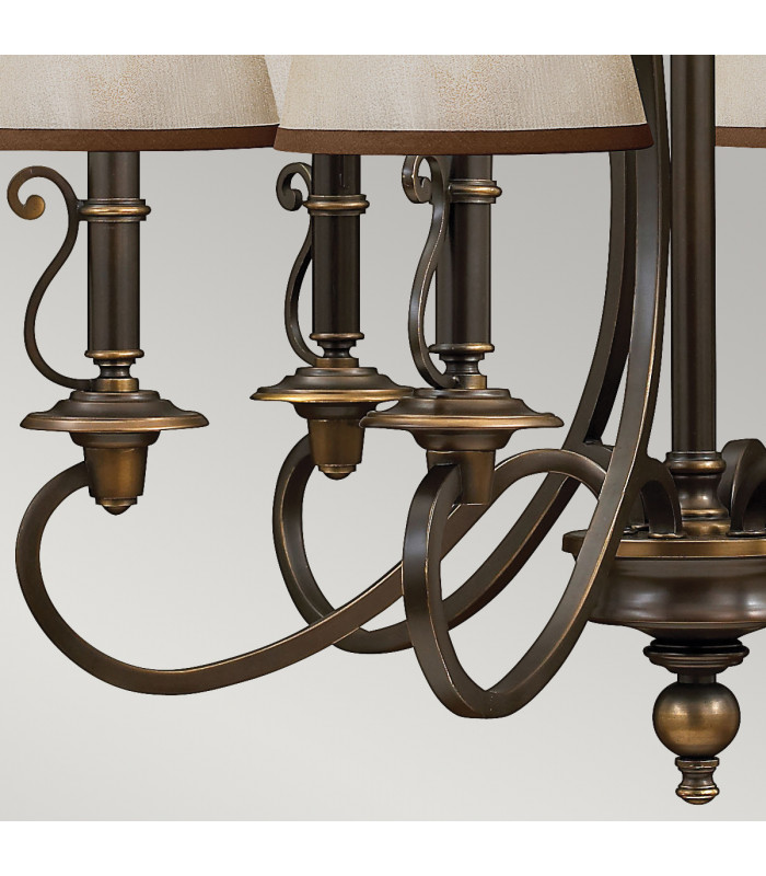 Plymouth 6 Light Multi Arm Chandelier Olde Bronze Finish E14-5