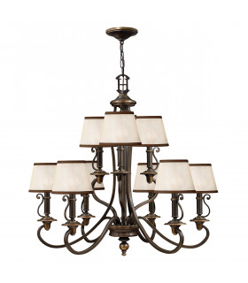 Plymouth 9 Light Multi Arm Chandelier Olde Bronze Finish E14-1