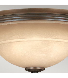 Plymouth 3 Light Semi Flush Ceiling Light Olde Bronze E27-2