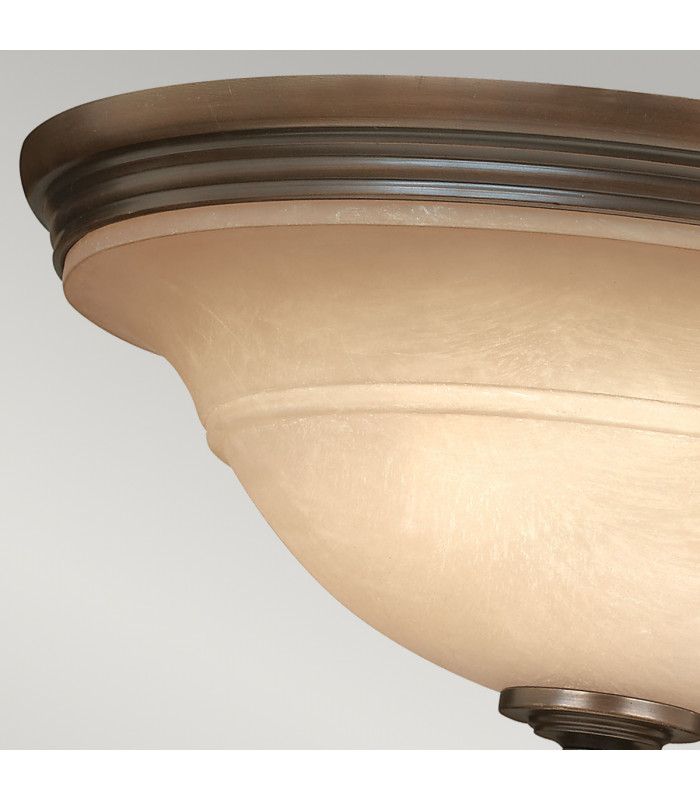 Plymouth 3 Light Semi Flush Ceiling Light Olde Bronze E27-3