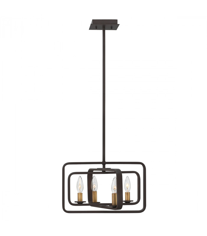 Quentin 4 Light Ceiling Pendant Chandelier Bronze E14