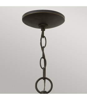 Quincy 1 Light Outdoor Ceiling Chain Lantern Oil Rubbed Bronze E27-2