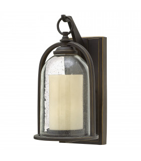 Quincy 1 Light Outdoor Small Wall Lantern Light Oil Rubbed Bronze IP44 E27-1