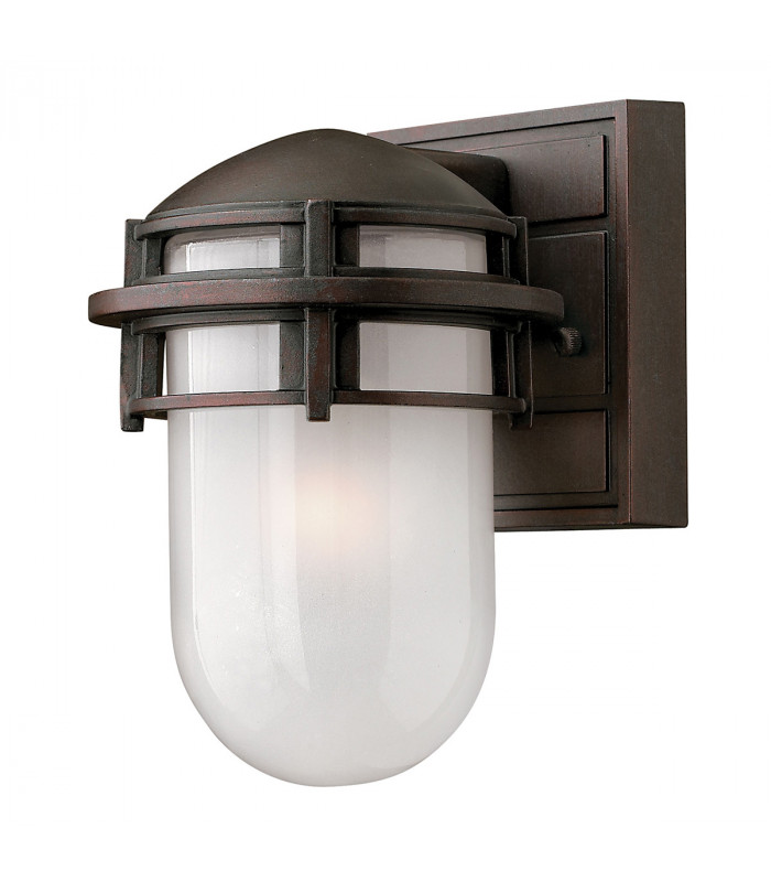 Reef 1 Light Outdoor Wall Lantern Victorian Bronze IP44 E27-1
