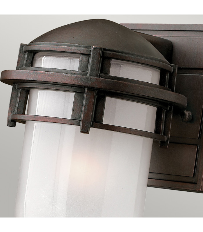 Reef 1 Light Outdoor Wall Lantern Victorian Bronze IP44 E27-2