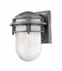 Reef 1 Light Small Outdoor Wall Lantern Hematite IP44 E27-1