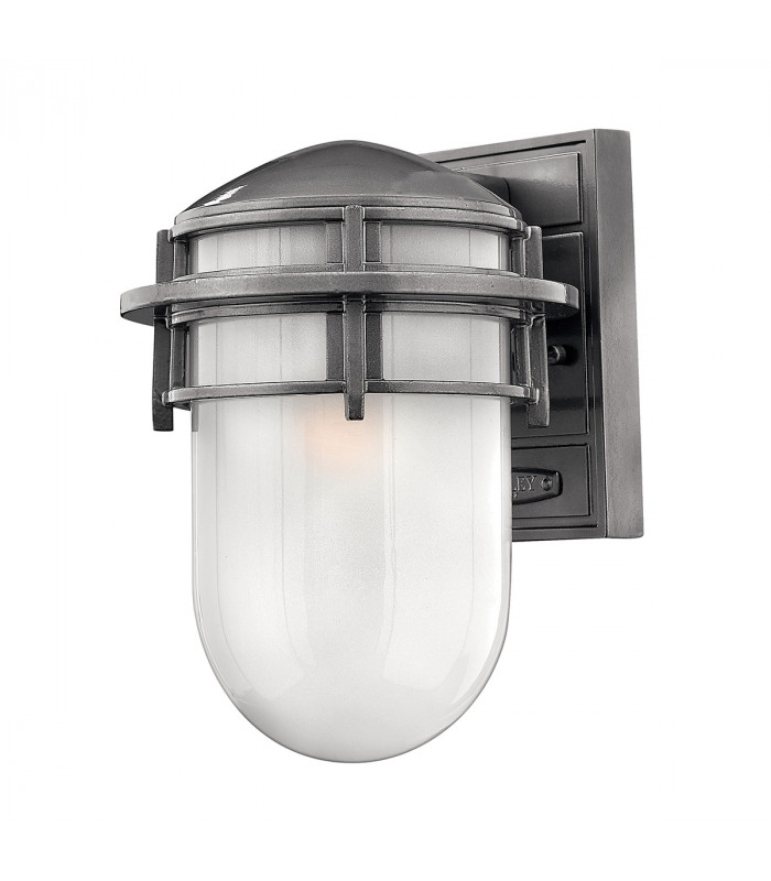 Reef 1 Light Small Outdoor Wall Lantern Hematite IP44 E27-1