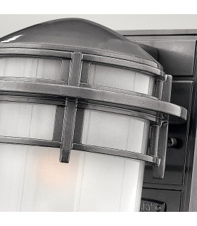 Reef 1 Light Small Outdoor Wall Lantern Hematite IP44 E27-2