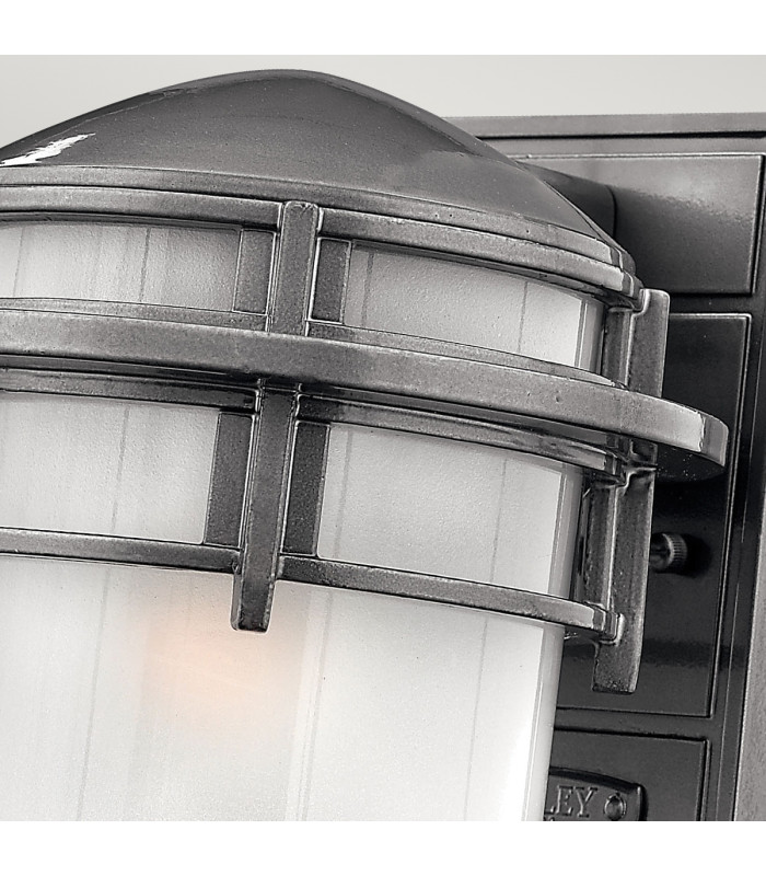 Reef 1 Light Small Outdoor Wall Lantern Hematite IP44 E27-2