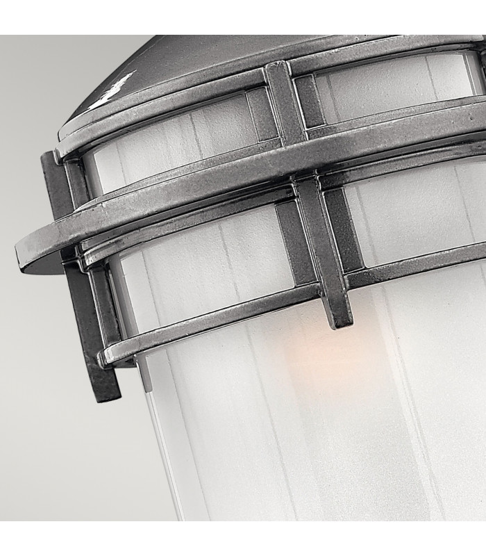 Reef 1 Light Small Outdoor Wall Lantern Hematite IP44 E27-3