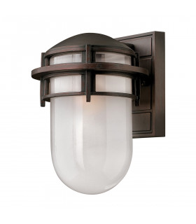 Reef 1 Light Small Outdoor Wall Lantern Victorian Bronze IP44 E27-1