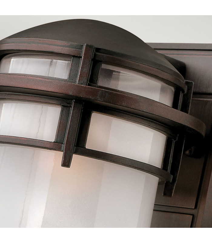 Reef 1 Light Small Outdoor Wall Lantern Victorian Bronze IP44 E27-2
