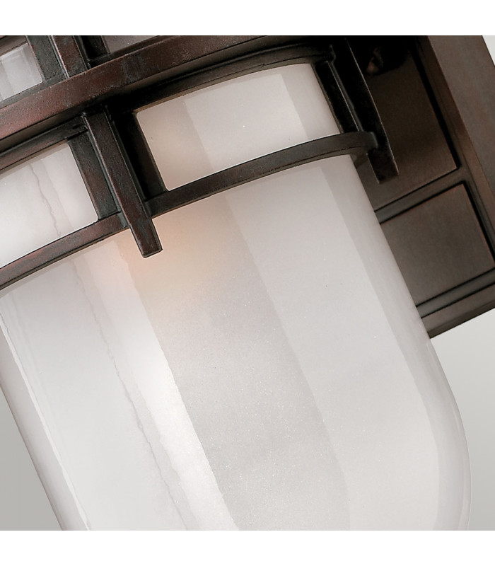 Reef 1 Light Small Outdoor Wall Lantern Victorian Bronze IP44 E27-3