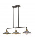 Rigby 3 Light Ceiling Island Chandelier Pendant Bar Light Bronze E27-1