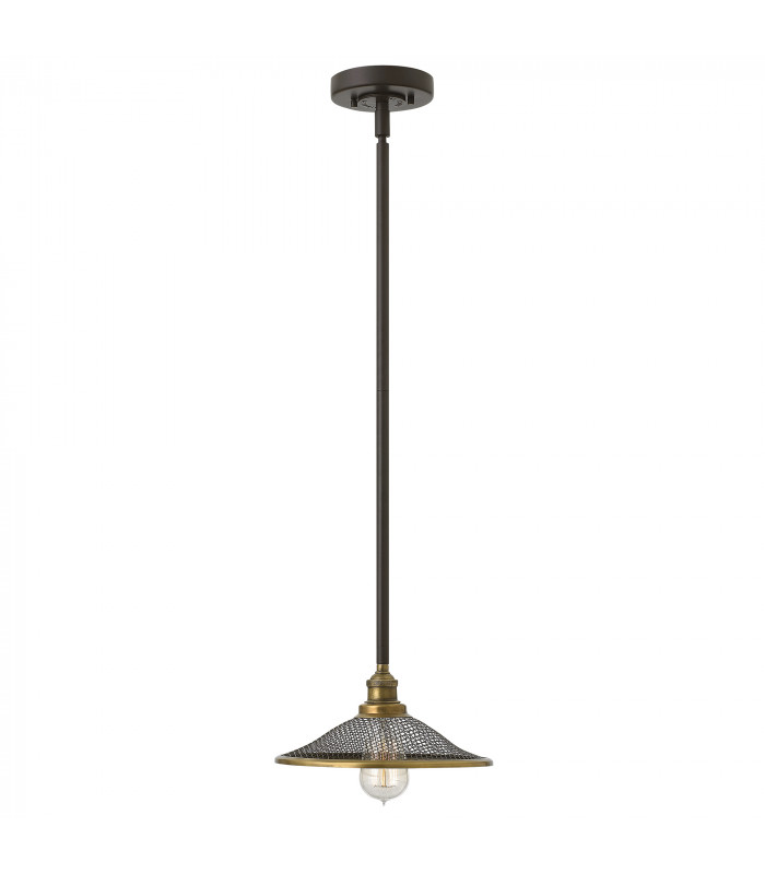 Rigby 1 Light Dome Ceiling Pendant Buckeye Bronze E27-1