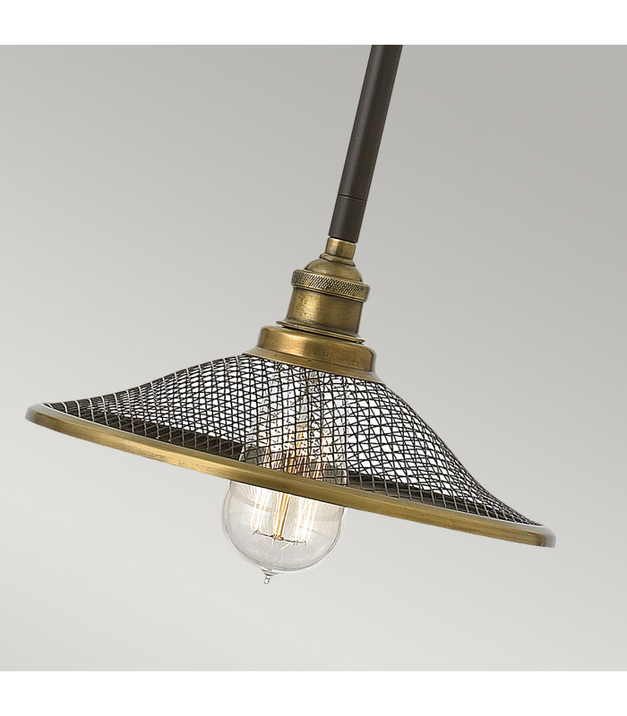 Rigby 1 Light Dome Ceiling Pendant Buckeye Bronze E27-3