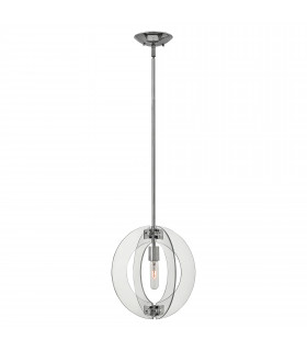Hinkley Solstice Spherical Hanging Mini Pendant Light 1x E27 Polished Chrome