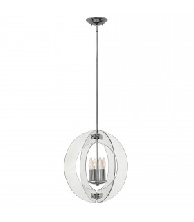 Hinkley Solstice Spherical Hanging Pendant Light 4x E14 Polished Chrome