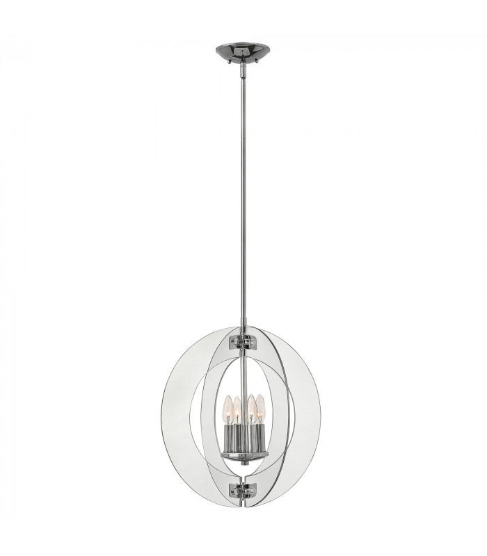 Hinkley Solstice Spherical Hanging Pendant Light 4x E14 Polished Chrome