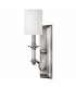 Sussex 1 Light Wall Light Brushed Nickel Glass Shade E14-1