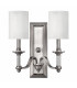 Sussex 2 Light Indoor Wall Light Brushed Nickel E14-1