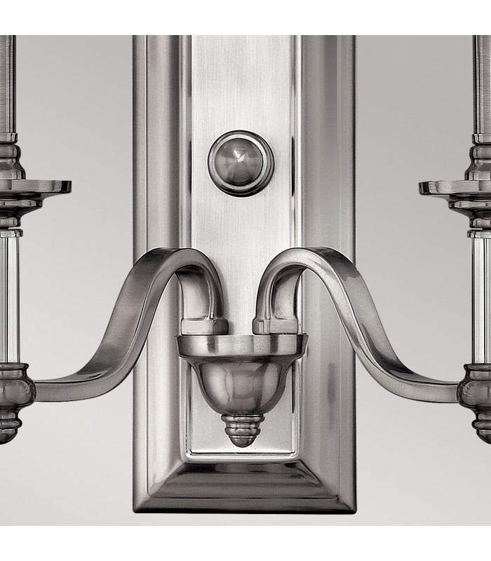Sussex 2 Light Indoor Wall Light Brushed Nickel E14-4